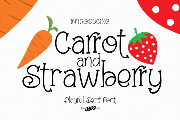 Carrot and Strawberry Font for Web Design