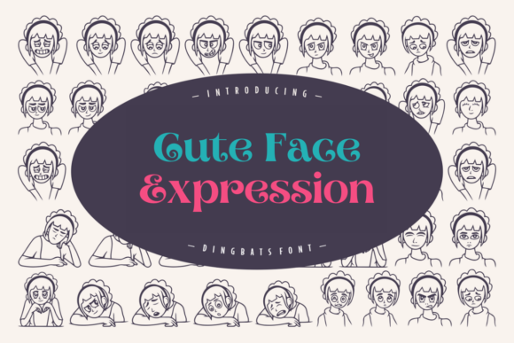 Cute Face Expression Font