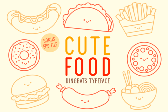 Cute Food Font for Creative Design