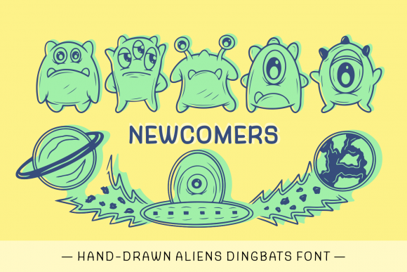 Newcomers Font: Alien Dingbats for Creative Projects