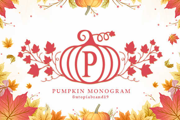 Pumpkin Monogram Font for Creative Marketing