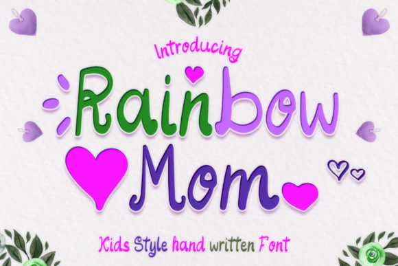 Rainbow Mom Font for Business