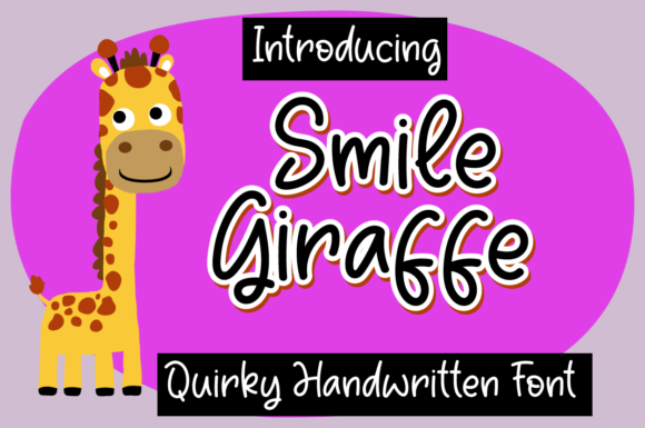Smille Giraffe Font for Creative Design